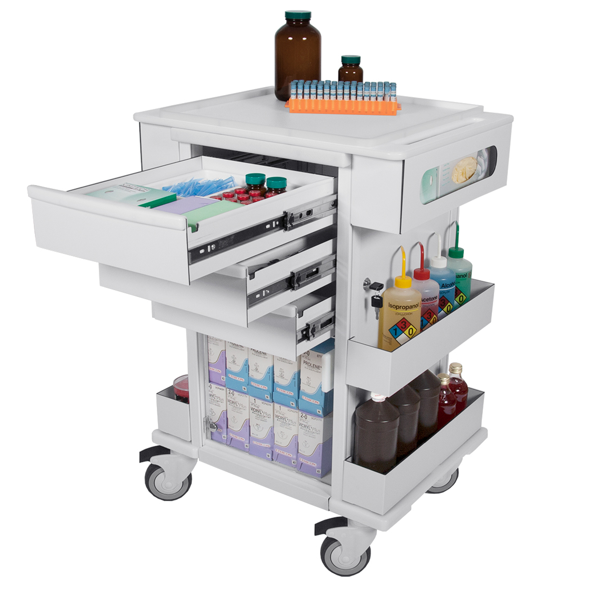 Modular all purpose cart filled with items