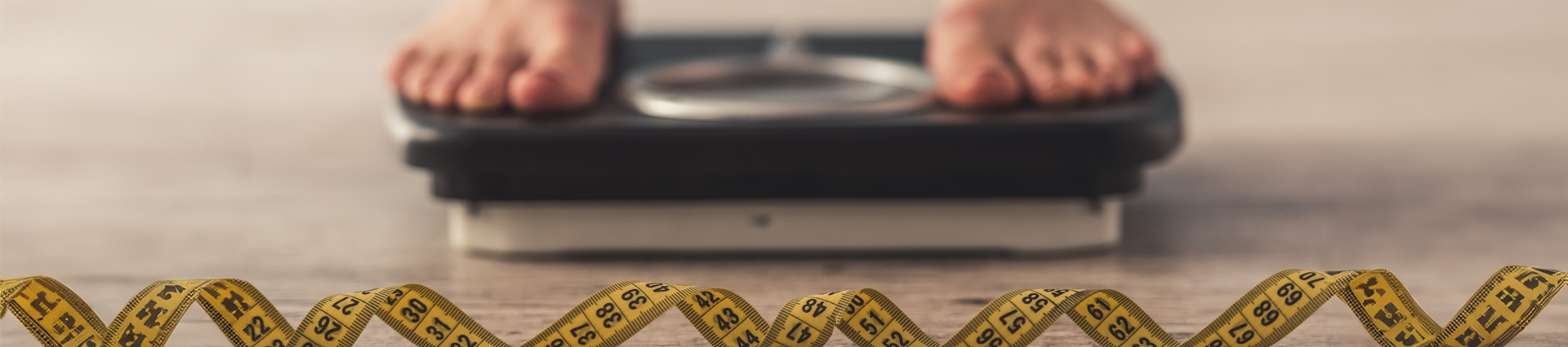 Feet on weight scale
